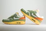 Nike Air Max 1 Design by Japan (W) - Groen/Wit/Oranje - Heren/Dames/Uniseks Sneakers - Mesh/Leer/Suède - FD0395-386 - Binnenkant