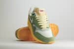 Nike Air Max 1 Design by Japan (W) - Groen/Wit/Oranje - Heren/Dames/Uniseks Sneakers - Mesh/Leer/Suède - FD0395-386 - Voorkant
