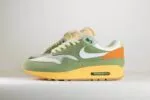 Nike Air Max 1 Design by Japan (W) - Groen/Wit/Oranje - Heren/Dames/Uniseks Sneakers - Mesh/Leer/Suède - FD0395-386 - Zijkant
