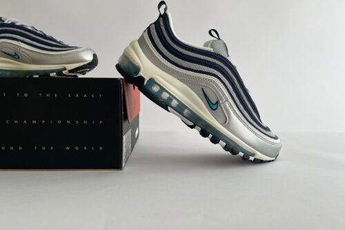 Nike Air Max 97 Metallic Silver Chlorine Blue (W) - zijkant