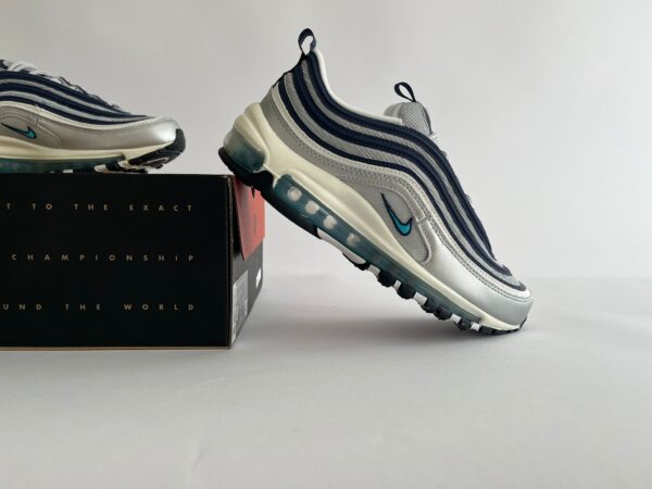 Nike Air Max 97 Metallic Silver Chlorine Blue (W) - zijkant