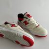 New Balance 550 Sea Salt True Red bovenkant schuin