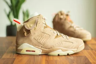 Nike Air Jordan 6 Travis Scott British Khaki zijkant