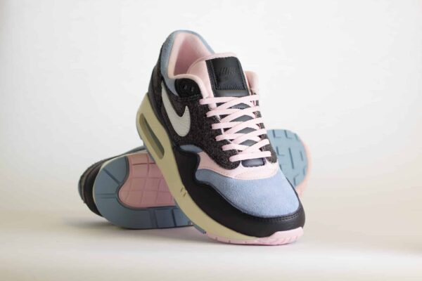 Nike Air Max 1 ’86 Big Bubble Black Denim – Zwart/Blauw/Roze Heren/Dames/Uniseks Sneakers – Denim/Leer - FB9647-001 – Voorkant