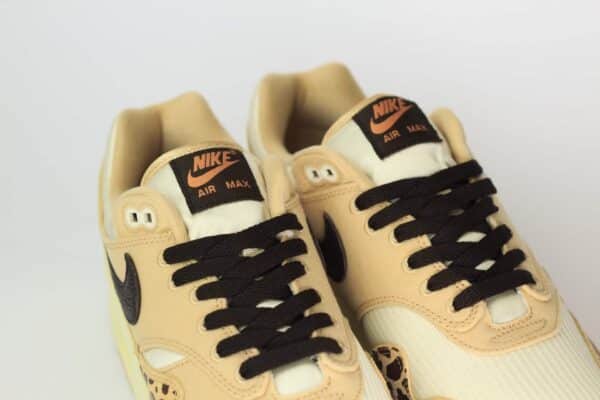 Nike Air Max 1 ’87 Leopard (W) – Beige/Bruin Heren/Dames/Uniseks Sneakers – Leer/Mesh - FV6605-200 – Tong