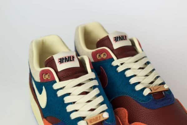 Nike Air Max 1 Kasina Won-Ang Orange – Oranje/Wit/Blauw Heren/Dames/Uniseks Sneakers – Leer/Suède - DQ8475-800 – Tong