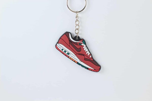 Sleutelhanger - Nike Air Max 1 Patta x Parra Cherrywood - Rubber - Voorkant