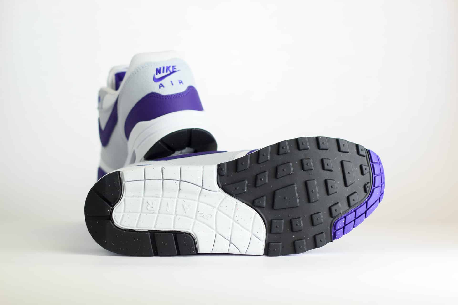 Nike Air Max 1 SC Field Purple – Paars/Wit/Grijs Heren/Dames/Unisex Sneakers – Leer/Mesh - DZ4549-101 – Onderkant