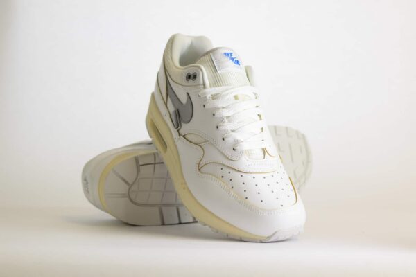 Nike Air Max 1 Time Warp – Wit Heren/Dames/Uniseks Sneakers – Leer - FJ5472-121 – Voorkant