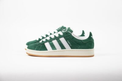 Adidas Campus 00s Dark Green Cloud White – Groen/Wit Heren/Dames/Unisex Sneakers – Suède/Leer - H03472 – Zijkant