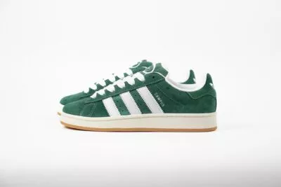 Adidas Campus 00s Dark Green Cloud White – Groen/Wit Heren/Dames/Unisex Sneakers – Suède/Leer - H03472 – Zijkant