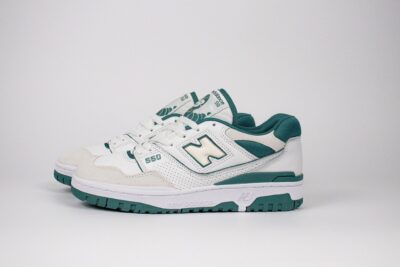 New Balance 550 Vintage Teal – Groen/Wit Heren/Dames/Unisex Sneakers – Leer/Suède - BB550STA – Zijkant