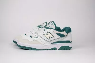 New Balance 550 Vintage Teal – Groen/Wit Heren/Dames/Unisex Sneakers – Leer/Suède - BB550STA – Zijkant