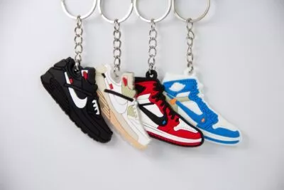 4 Pack Off-White Sleutelhanger - Rubber - Voorkant