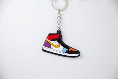 Nike Air Jordan 1 Mid Bred Multi-Color Sleutelhanger - Rubber - Voorkant
