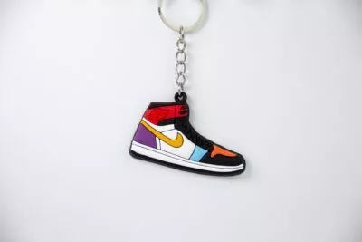 Nike Air Jordan 1 Mid Bred Multi-Color Sleutelhanger - Rubber - Voorkant