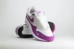 Nike Air Max 1 ’87 Bold Berry (W) - Wit/Berry/Paars/Heren/Dames/Unisex Sneakers – Mesh/Vilt - HF1194-101 - Voorkant