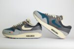 Nike Air Max 1 Kasina Won-Ang Grey – Grijs/Wit Heren/Dames/Uniseks Sneakers – Leer/Suède - DQ8475-001 – Binnenkant