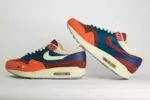 Nike Air Max 1 Kasina Won-Ang Orange – Oranje/Wit/Blauw Heren/Dames/Uniseks Sneakers – Leer/Suède - DQ8475-800 – Binnenkant
