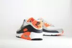 Nike Air Max 90 Safety Orange - Oranje/Zwart/Grijs/Wit Heren/Dames/Unisex Sneakers - Mesh/suède - DM0029-108 - Achterkant