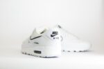 Nike Air Max 90 White Black Outlined Swoosh – Wit/Zwart – Heren/Dames/Unisex Sneakers - Leer/Mesh - HF3835-100 - Achterkant