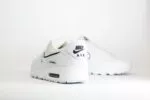 Nike Air Max 90 White Black Outlined Swoosh – Wit/Zwart – Heren/Dames/Unisex Sneakers - Leer/Mesh - HF3835-100 - Achterkant