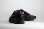 Nike Air Max 1 Essential Vamps – Zwart/Rood – Heren/Dames/Uniseks Sneakers – Leer/Mesh - FZ5808-008 – Achterkant