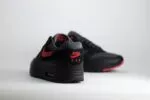 Nike Air Max 1 Essential Vamps – Zwart/Rood – Heren/Dames/Uniseks Sneakers – Leer/Mesh - FZ5808-008 – Achterkant