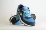 Nike Air Max 90 PRM Armory Navy – BlauwWit – Heren/Dames/Uniseks Sneakers – Leer/Mesh - FZ9895-400 – Voorkant