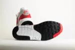 Nike Air Max 1 .SWOOSH Low Poly – Wit/Rood – Heren/Dames/Uniseks Sneakers – Vilt/Mesh - HQ5882-100 – Onderkant