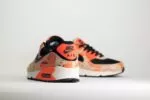 Nike Air Max 90 Premium Bio Beige Safety Orange Camo – Zwart/Oranje – Heren/Dames/Uniseks Sneakers – Leer/Mesh - IF1721-201 – achterkant