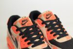 Nike Air Max 90 Premium Bio Beige Safety Orange Camo – Zwart/Oranje – Heren/Dames/Uniseks Sneakers – Leer/Mesh - IF1721-201 – bovenkant