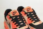 Nike Air Max 90 Premium Bio Beige Safety Orange Camo – Zwart/Oranje – Heren/Dames/Uniseks Sneakers – Leer/Mesh - IF1721-201 – bovenkant