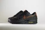 Nike Air Max 90 QS Volcano – Zwart/Oranje – Heren/Dames/Uniseks Sneakers – Leer - HF3248-001 – Zijkant