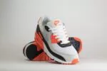 Nike Air Max 90 Safety Orange – Wit/Oranje – Heren/Dames/Uniseks Sneakers – Mesh/Leer - DH8010-108 – voorkant