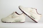 Nike Air Max 90 PRM Sail Burgundy Crush – Beige/Burgundy– Heren/Dames/Uniseks Sneakers – Suede/Mesh - HQ1712-001 – Binnenkant
