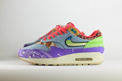 Nike Air Max 1 SP Concepts Far Out (Special Box) – Paars/Blauw – Heren/Dames/Uniseks Sneakers – Denim/Canvas - DN1803-500 – Zijkant