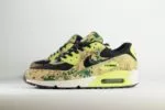 Nike Air Max 90 Camo Light Lemon Twist – Zwart/Groen – Heren/Dames/Uniseks Sneakers – Leer/Mesh - IF1721-700 – Zijkant
