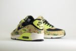 Nike Air Max 90 Camo Light Lemon Twist – Zwart/Groen – Heren/Dames/Uniseks Sneakers – Leer/Mesh - IF1721-700 – Achterkant