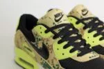 Nike Air Max 90 Camo Light Lemon Twist – Zwart/Groen – Heren/Dames/Uniseks Sneakers – Leer/Mesh - IF1721-700 – Bovenkant