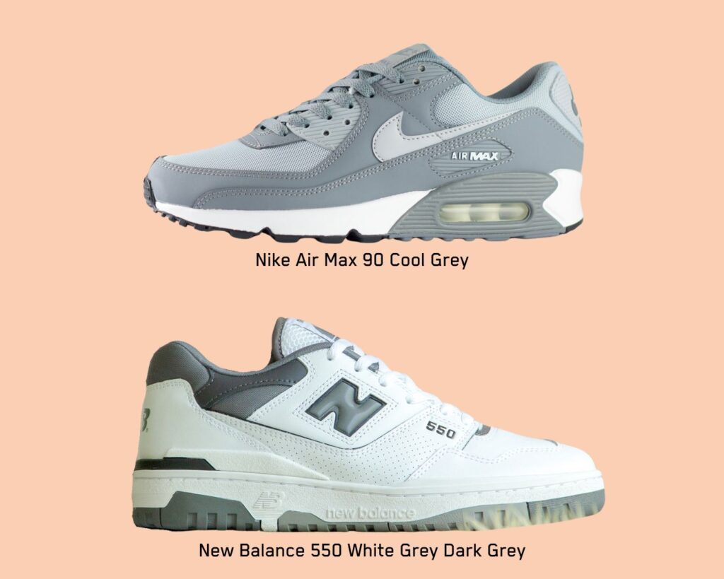 Air Max 90 - New Balance 550