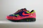Nike Air Max 1 CNY Longevity - Zwart/Blauw/Roze/Groen/Rood/Geel - Heren/Dames/Uniseks Sneakers - Lakleer/Canvas - CU8861-460 - Zijkant