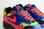 Nike Air Max 1 CNY Longevity - Zwart/Blauw/Roze/Groen/Rood/Geel - Heren/Dames/Uniseks Sneakers - Lakleer/Canvas - CU8861-460 - Bovenkant