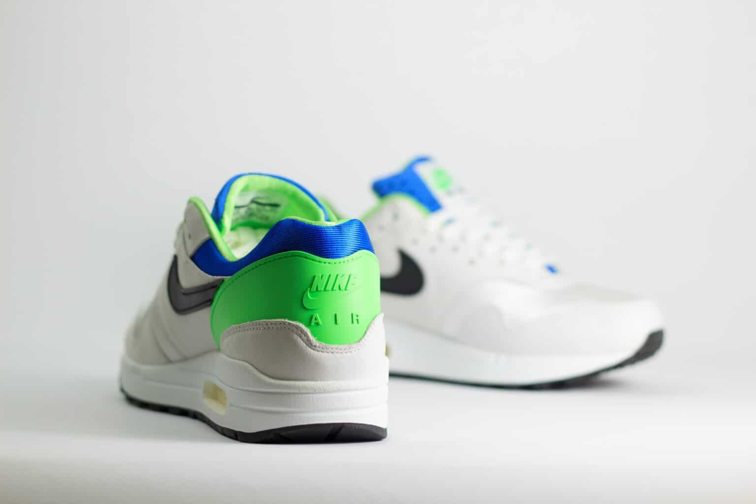 Nike Air Max 1 DNA CH.1 Pack Huarache Green Royal – Wit/Groen – Heren/Dames/Uniseks Sneakers – Leer/Kunststof - AR3863-100 – Achterkant