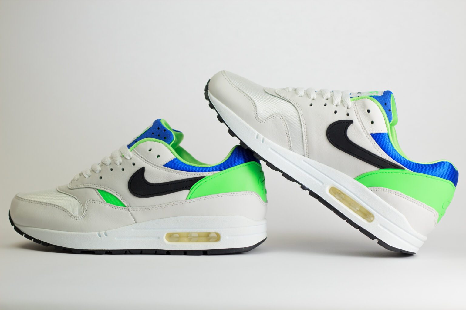 Nike Air Max 1 DNA CH.1 Pack Huarache Green Royal – Wit/Groen – Heren/Dames/Uniseks Sneakers – Leer/Kunststof - AR3863-100 – Binnenkant