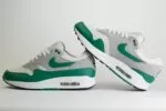 Nike Air Max 1 Essential Evergreen Aura – Wit/Groen – Heren/Dames/Uniseks Sneakers – Leer/Mesh - FZ5808-016 – Binnenkant