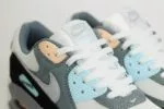 Nike Air Max 90 Cool Grey Pure Platinum Black - Grijs/Blauw/Zwart/Wit - Heren/Dames/Uniseks Sneakers - Leer/Mesh - IB7674-001 - Bovenkant