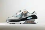 Nike Air Max 90 Cool Grey Pure Platinum Black - Grijs/Blauw/Zwart/Wit - Heren/Dames/Uniseks Sneakers - Leer/Mesh - IB7674-001 - Zijkant
