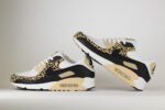 Nike Air Max 90 Leopard Sanddrift Black (W) - Wit/Zwart/Beige - Heren/Dames/Uniseks Sneakers – Leer/Mesh - IF1619-100 – Binnenkant
