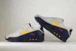 Nike Air Max 90 Neutral Grey Tour Yellow - Geel/Grijs/Blauw/Zwart - Heren/Dames/Uniseks Sneakers - Leer - IF0670-001 - Binnenkant